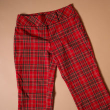 Load image into Gallery viewer, Y2K Red Plaid Flare Pants
