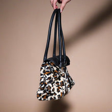 Load image into Gallery viewer, Y2K Fuzzy Cheetah Print Shoulder Bag
