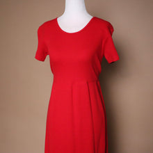 Load image into Gallery viewer, Vintage 90&#39;s Red Waffle Knit Petite Maxi Dress
