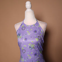 Load image into Gallery viewer, Vintage 90&#39;s Purple Flower Print Halter Maxi Dress
