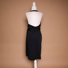 Load image into Gallery viewer, Vintage 90&#39;s Wrap Style Halter Little Black Dress
