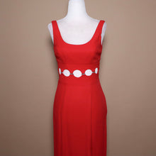 Load image into Gallery viewer, Vintage Red Cutout Evening Dress
