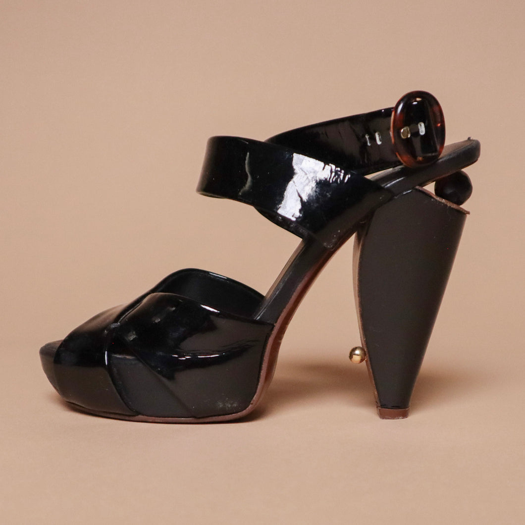 Patent Leather Marc Jacobs Slingback Heeled Sandals