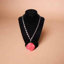 Load image into Gallery viewer, Vintage Chunky Rose Pendant Necklace
