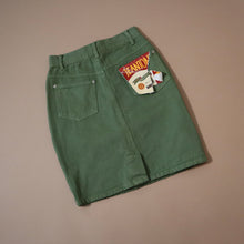 Load image into Gallery viewer, Vintage 80&#39;s Deadstock NWT Olive Green Jean Skirt
