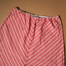 Load image into Gallery viewer, Vintage 90&#39;s Red &amp; White Striped Linen Blend Skirt
