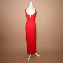 Load image into Gallery viewer, Vintage Red Cutout Evening Dress
