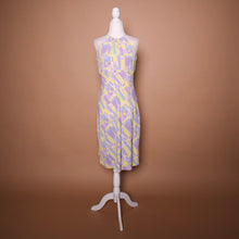 Load image into Gallery viewer, Y2K Pastel Geometric Print Bias Cut Midi Dress
