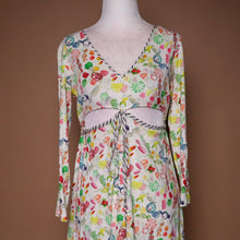 Load image into Gallery viewer, Vintage Cynthia Rowley Candy Print Cutout Dress
