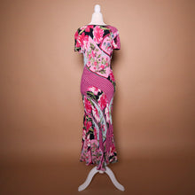 Load image into Gallery viewer, Vintage 90&#39;s Mixed Print Floral Bias Cut Dress
