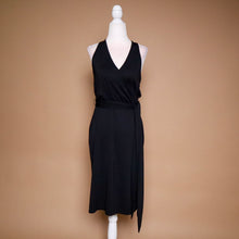 Load image into Gallery viewer, Vintage 90&#39;s Wrap Style Halter Little Black Dress
