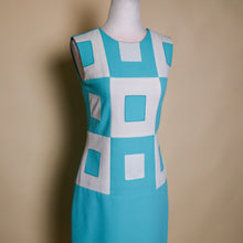 Load image into Gallery viewer, Vintage 90&#39;s Mod Blue Checkered Dress
