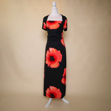 Load image into Gallery viewer, Vintage 90&#39;s Flower Print Square Neck Maxi Dress
