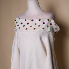 Load image into Gallery viewer, Vintage 80&#39;s Lillie Rubin Off The Shoulder Sweater Dress
