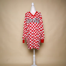 Load image into Gallery viewer, Vintage Coca Cola Checkered Sweater Dress
